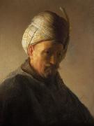 REMBRANDT Harmenszoon van Rijn Old man with turban Spain oil painting artist